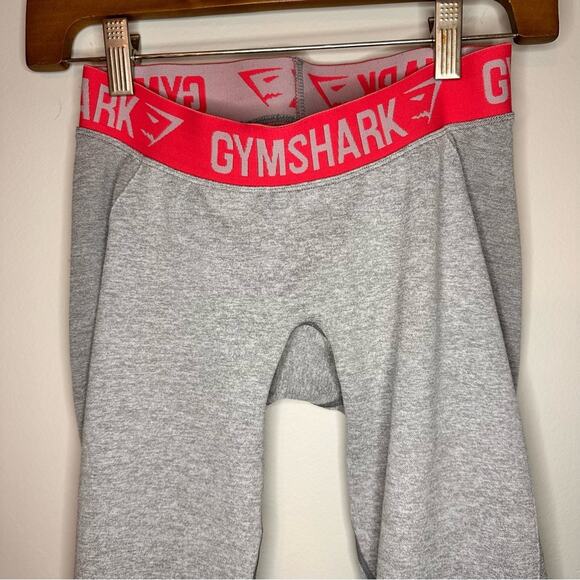 GYMSHARK Flex Leggings Gray & Pink Dry Moisture size S - Picture 2 of 6